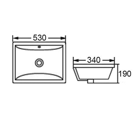 Undermount Square 530x340x190 Basin — detail 3