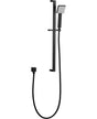 Taran Black Shower Rail with Square Handheld Shower Piece