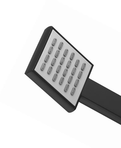 Taran Black Shower Rail with Square Handheld Shower Piece — detail 4