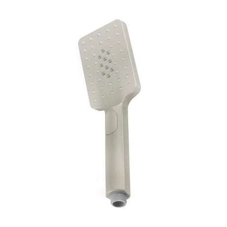 Taran Brushed Nickel Shower Rail with Square Handheld Shower Piece — detail 2