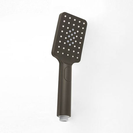 Taran Gun Metal Shower Rail with Square Handheld Shower Piece — detail 2