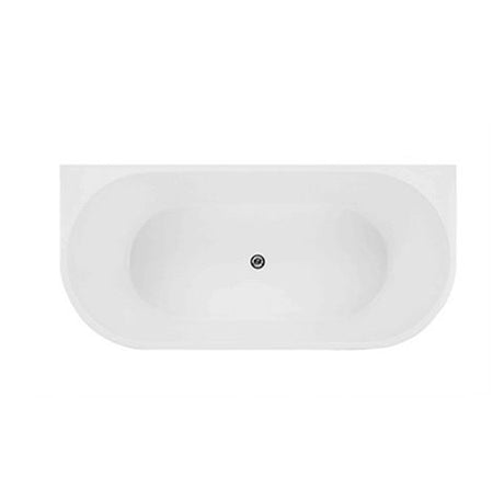 Verona 1500x750x580 Matte White Back to Wall Bathtub NF — detail 2