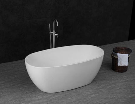 Vinny 1500x800x575 Gloss White Egg Shape Bathtub NF — detail 2