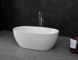 Vinny 1500x800x575 Gloss White Egg Shape Bathtub NF — detail 3