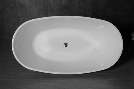 Vinny 1500x800x575 Gloss White Egg Shape Bathtub NF — detail 4