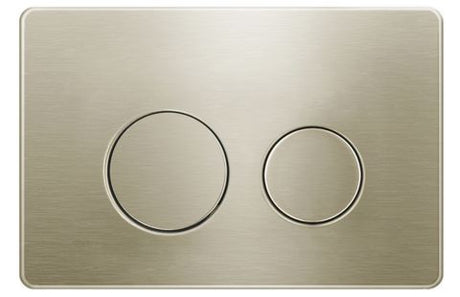 R&T Round Brushed Gold Stainless Dual - Flush Push Plate
