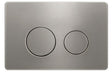 R&T Round Gun Metal Stainless Dual -Flush Push Plate