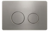 R&T Round Gun Metal Stainless Dual -Flush Push Plate