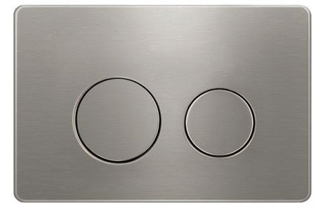 R&T Round Gun Metal Stainless Dual -Flush Push Plate
