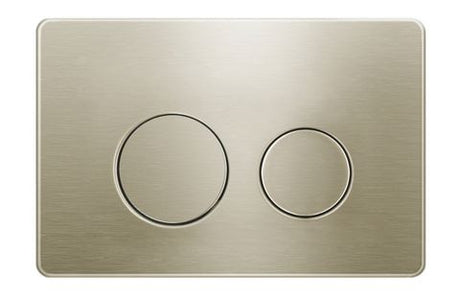 R&T Delta Low Rise Steel Push Button Round Brushed Gold