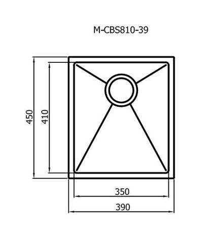Axon Sink 39S 390x450x220 — detail 2