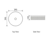 Oxford Round 395x395x120 Matte White Basin — detail 2