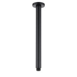 Pavia 300mm Matte Black Ceiling Shower Arm Round