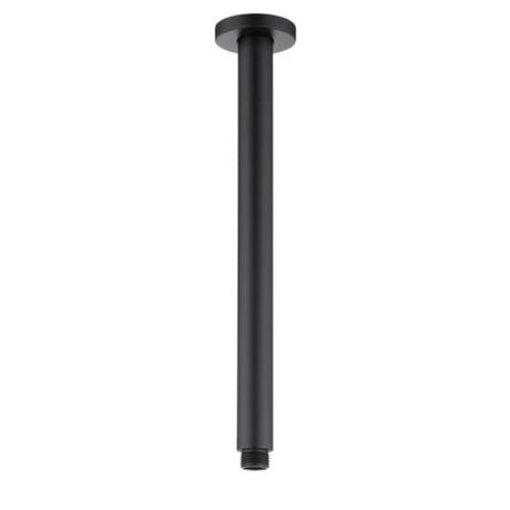 Pavia 300mm Matte Black Ceiling Shower Arm Round