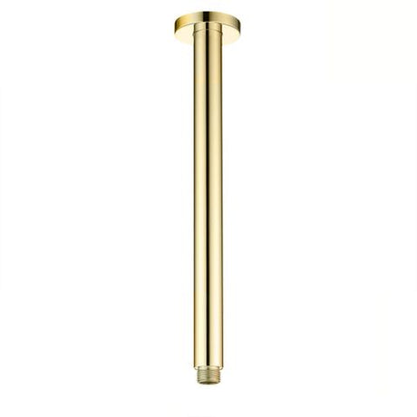 Pavia 300mm Brushed Gold Ceiling Shower Arm Round