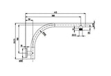 Pavia Chrome Gooseneck Shower Arm — detail 2