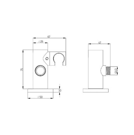 Pavia Chrome Handheld Shower Set Round — detail 5