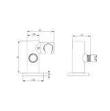 Pavia Brushed Gold Handheld Shower Set Round — detail 4