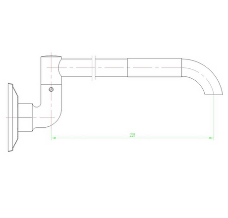Laundry Spout 225mm — detail 2