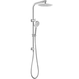 Pavia Twin Shower On Rail 250mm Shower Head Round Chrome