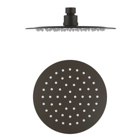 Pavia Twin Shower On Rail 200mm Shower Head Round Gunmetal — detail 2