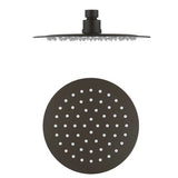 Pavia Twin Shower On Rail 200mm Shower Head Round Gunmetal — detail 2