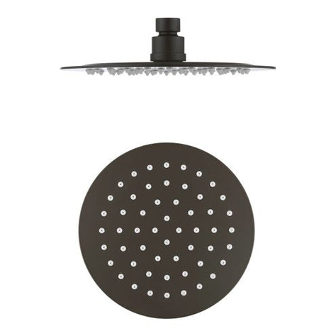 Pavia Twin Shower On Rail 200mm Shower Head Round Gunmetal — detail 2