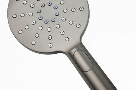 Pavia Twin Shower On Rail 200mm Shower Head Round Gunmetal — detail 4