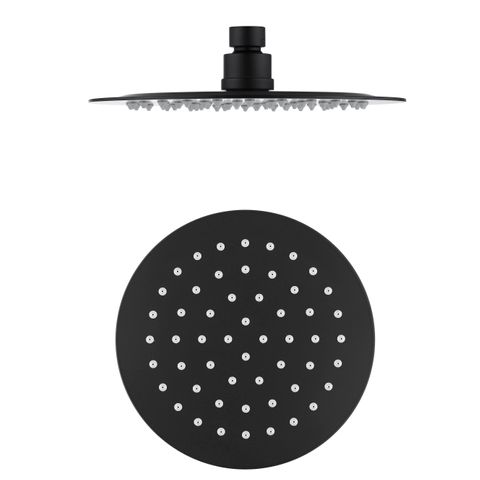 Pavia Compact Twin Shower with 200mm Round Head Matte Black — detail 3