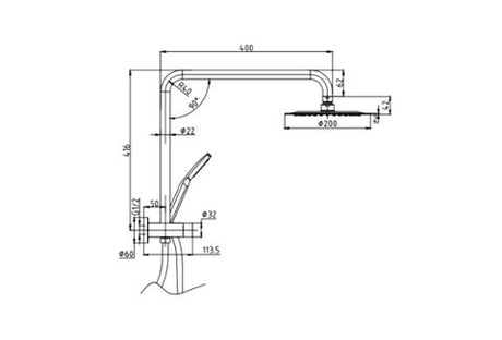 Pavia Compact Twin Shower with 200mm Round Head Brushed Nickel — detail 2