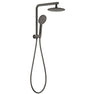 Pavia Compact Twin Shower with 200mm Round Head Gunmetal