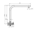 Pavia Compact Twin Shower with 200mm Round Head Gunmetal — detail 5