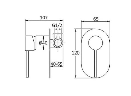 Roul Shower Mixer Gun Metal — detail 2