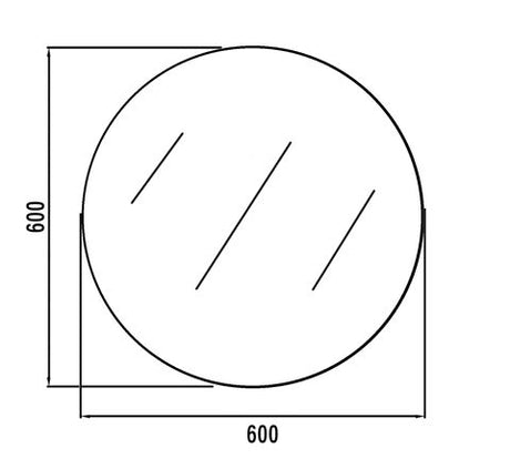 Round Bevel Mirror 600 — detail 4