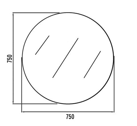 Round Bevel Mirror 750 — detail 3