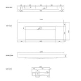Moonlight 1200mm Solid Surface Top — detail 5