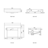 Moonlight 600mm Solid Surface Top — detail 5