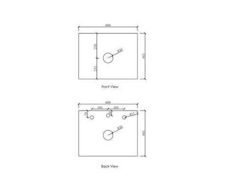 Vanity Top 600x465x20 Pure White Top — detail 4