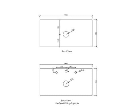 Vanity Top 900x465x20 Pure White Top — detail 4
