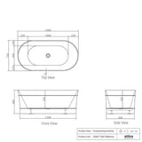Attica Bondi 1500 Gloss White Bath — detail 5