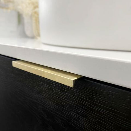 Bondi 1200mm Black Oak Wall Hung Curve Cabinet Only — detail 3