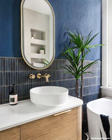 Bondi 1500mm Natural Oak Wall Hung Curve Cabinet — detail 8