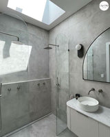 Bondi 1800mm Satin White Fluted Wall Hung Curve Cabinet — detail 7