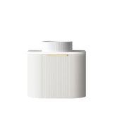 Bondi 600mm Satin White Fluted Wall Hung Curve Cabinet Only — detail 2