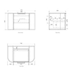 Bondi 750mm Black Oak Wall Hung Curve Cabinet Only — detail 7