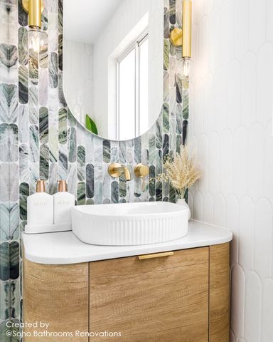 Bondi 750mm Natural Oak Wall Hung Curve Cabinet Only — detail 5
