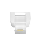 Bondi 750mm Satin White Fluted Wall Hung Curve Cabinet Only — detail 7