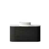 Bondi 900mm Black Oak Wall Hung Curve Cabinet Only — detail 5