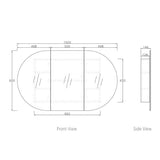 Bondi 1500x900 White Shaving Cabinet — detail 3