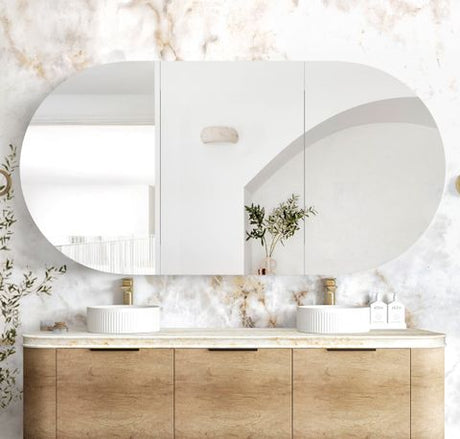 Bondi 1800x900 Natural Oak Shaving Cabinet — detail 3